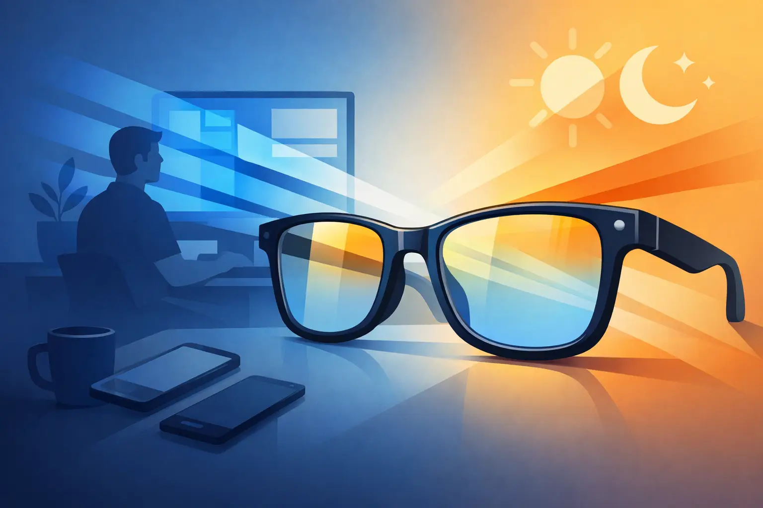 Blaulichtfilter Brille für Bildschirmarbeit