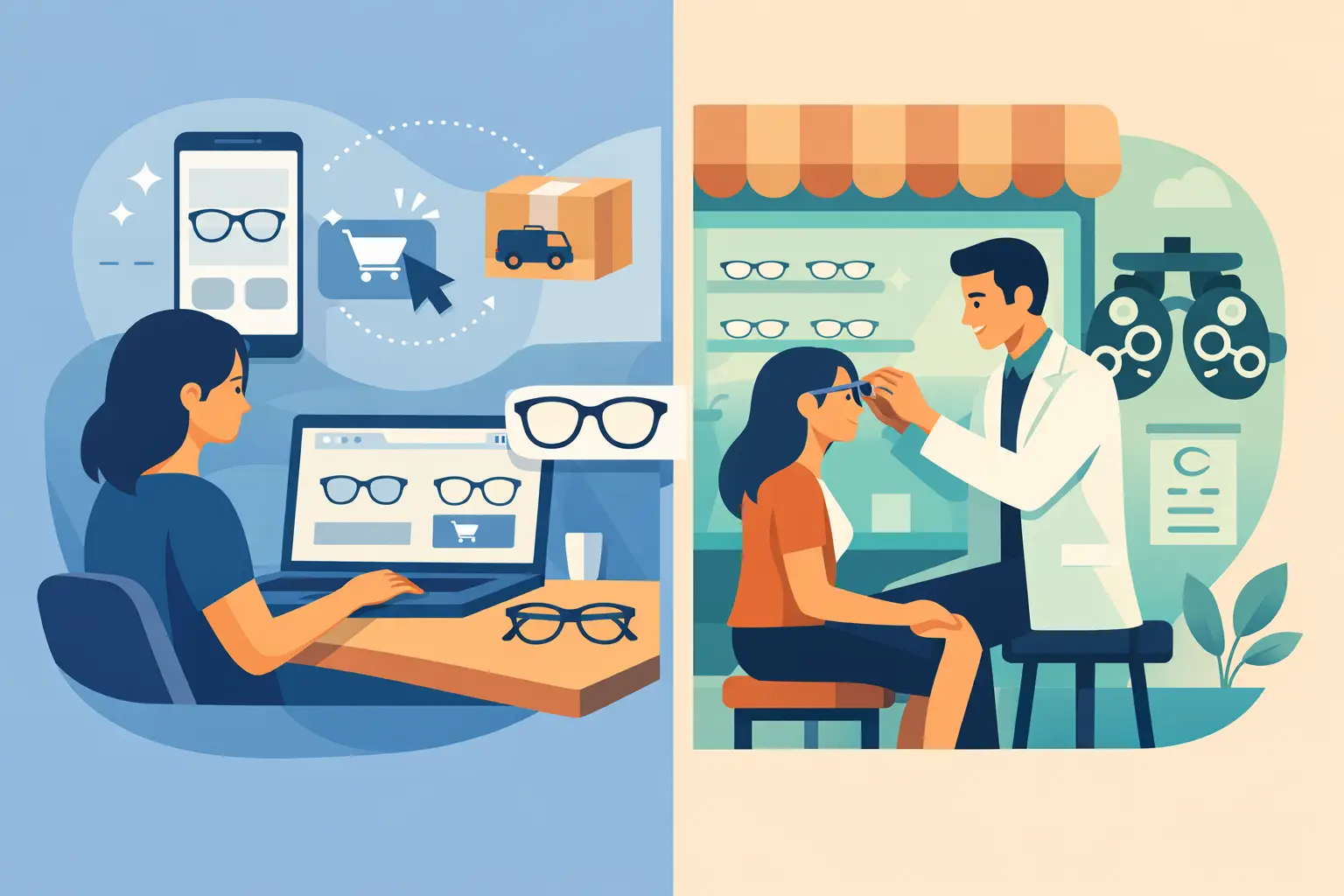 Onlinebrille oder Optiker – was passt besser?