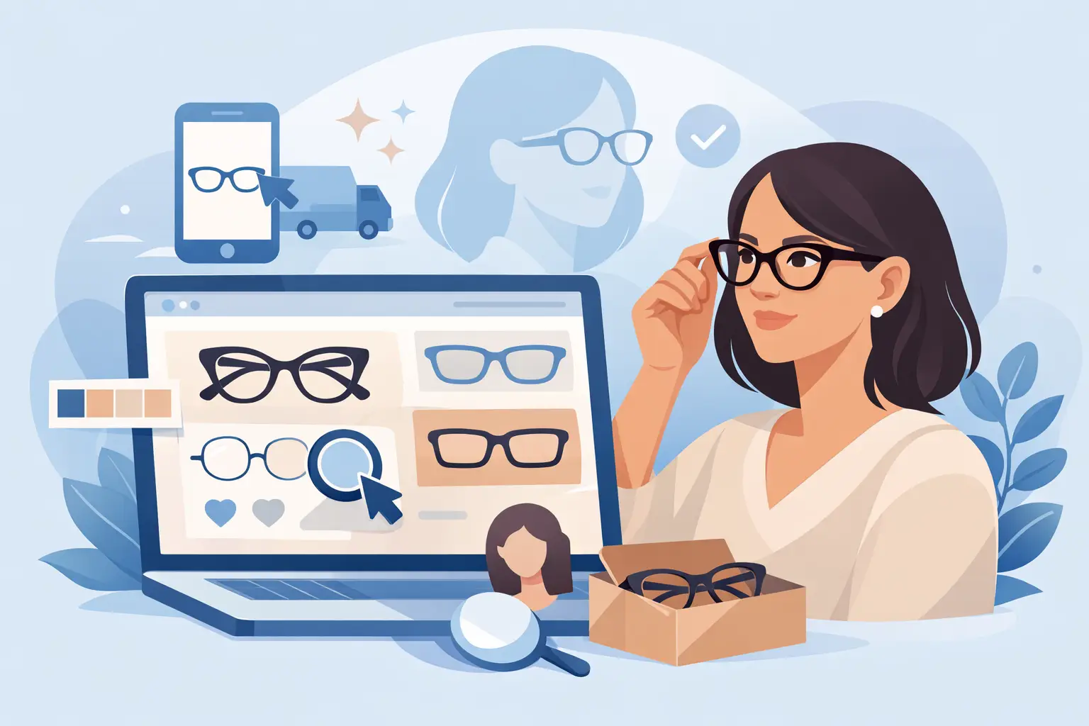 Passende Damenbrille online finden