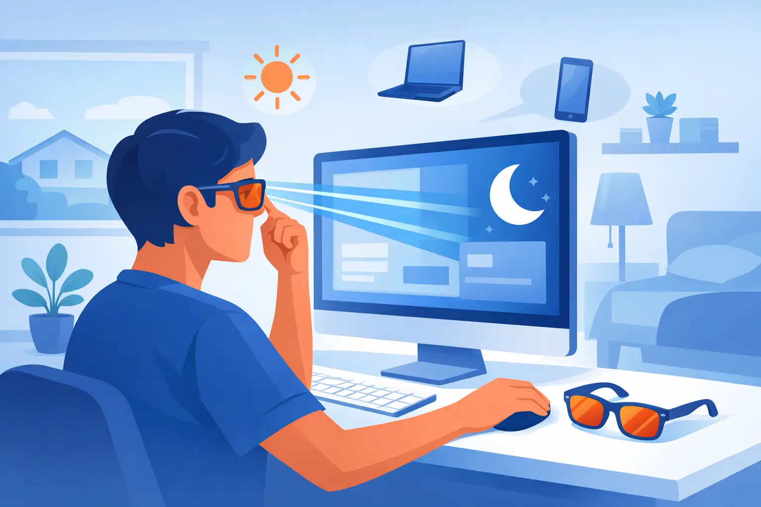 Blaulichtbrille im Homeoffice nutzen?
