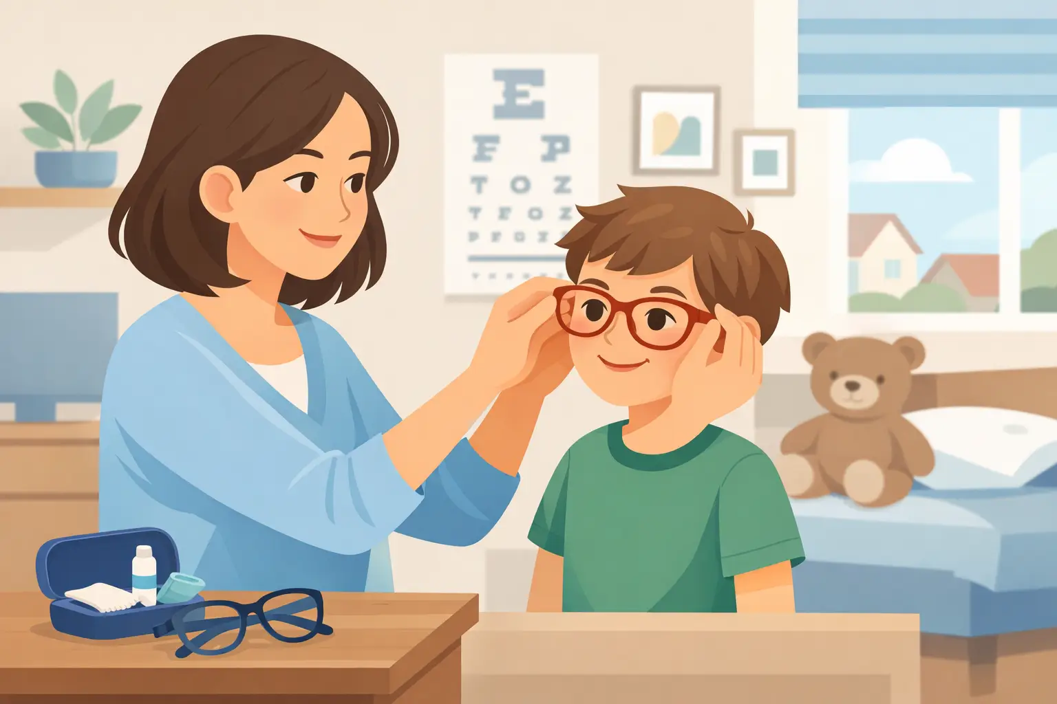 Kinderbrille richtig anpassen zuhause