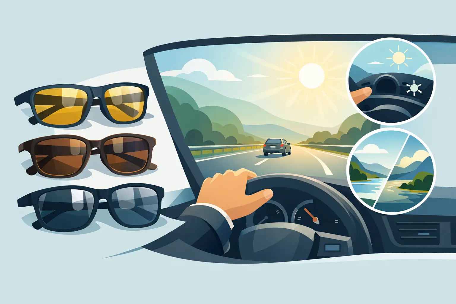 Welche Sonnenbrille beim Autofahren?