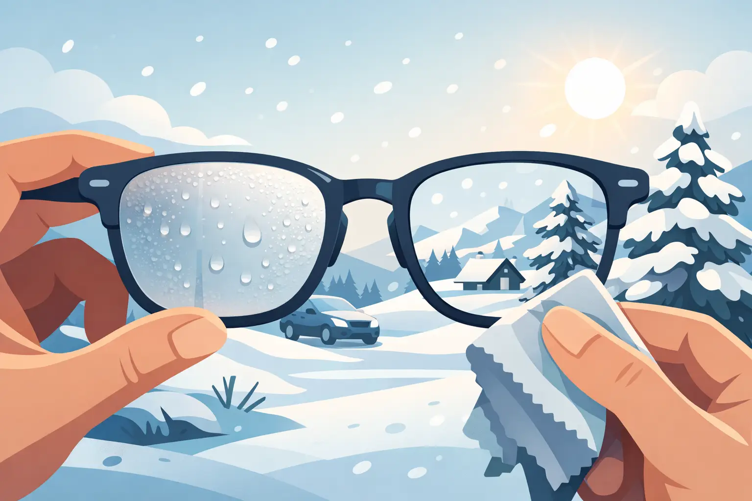 Brille beschlagfrei im Winter ganz einfach