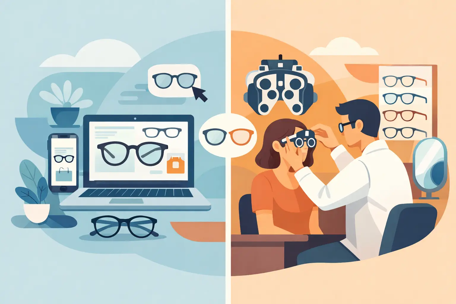 Onlinekauf vs. Optikerbesuch: Brille richtig wählen