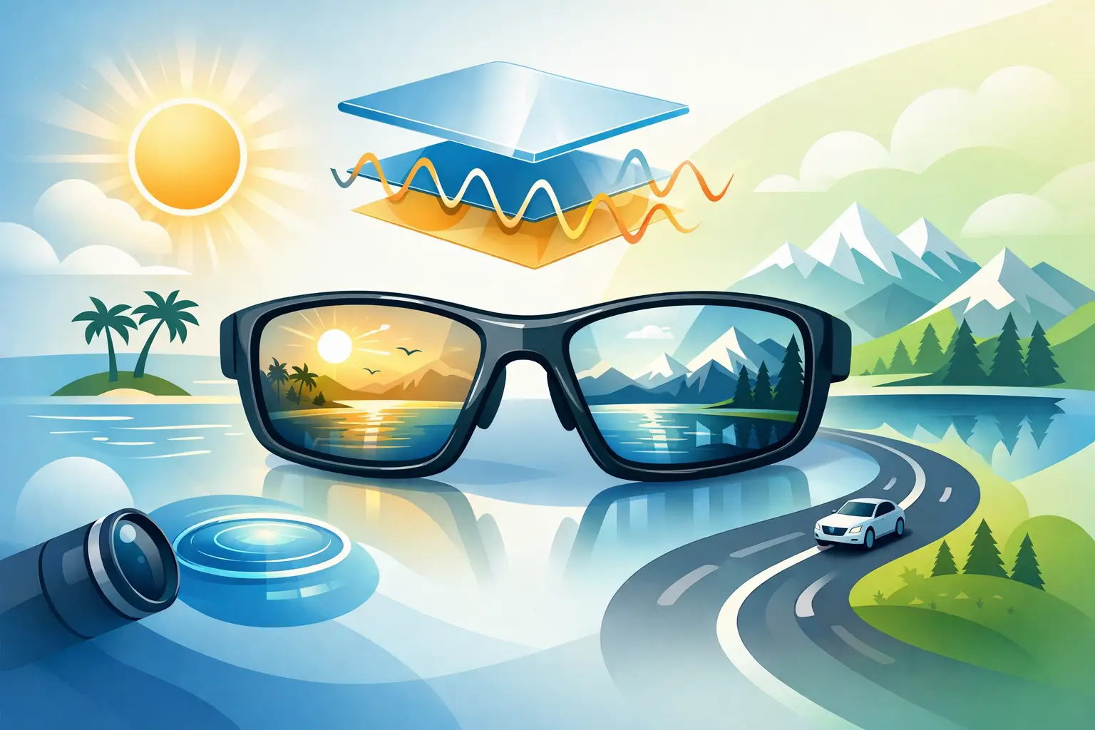 Sonnenbrille mit polarisierenden Gläsern im Test